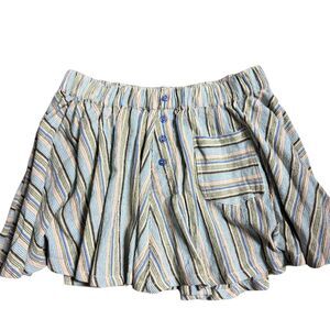 Women's Free People Striped Skirt Multicolor Size S Elastic Waistband